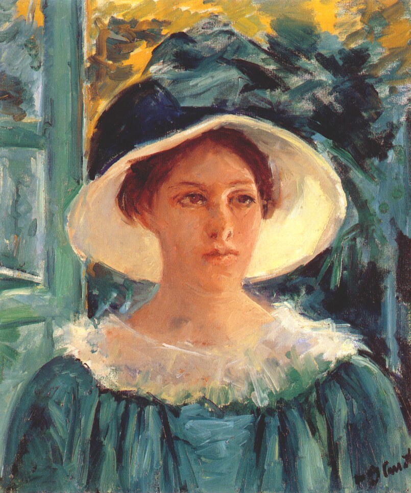 Cassatt_Mary_Young_Woman_in_Green,_Outdoors_in_the_Sun_1914